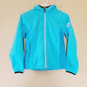 Killtec Girls Waterproof Jacket Size 10 Blue Ski Windproof Outdoors Reflective